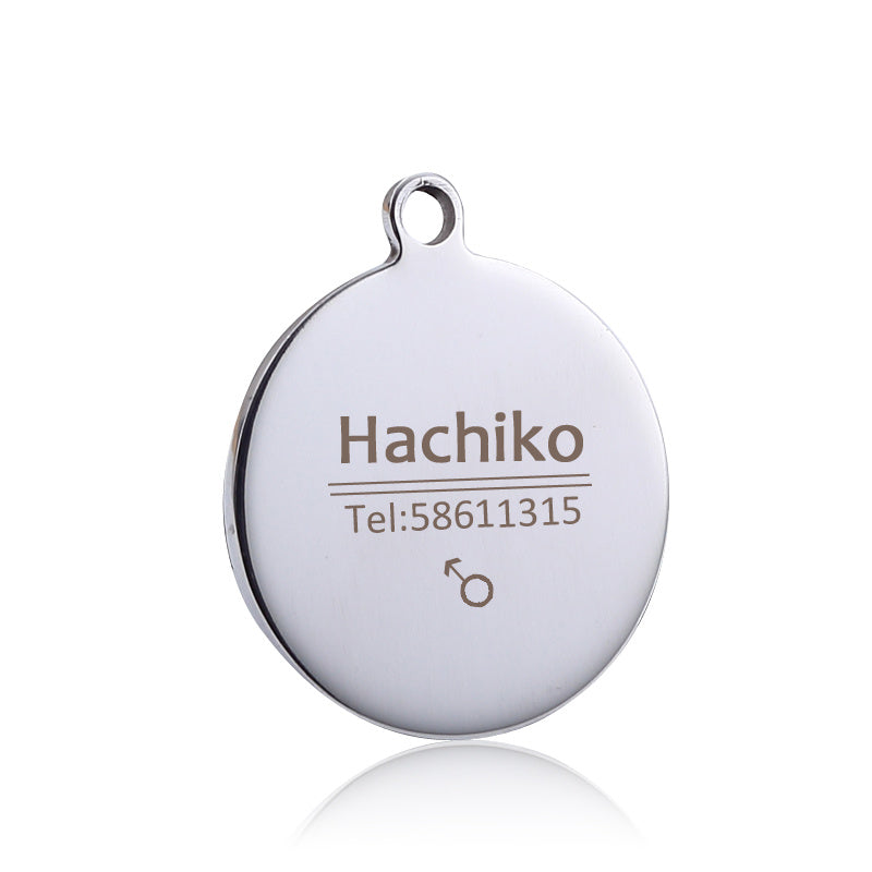 Personalised Pet Titanium Steel Tag Engrave Dog Name, Phone Number, Address, Photo