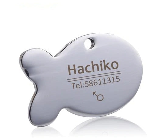 Personalised Pet Titanium Steel Tag Engrave Dog Name, Phone Number, Address, Photo