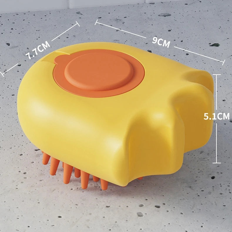 Pet Bath Massage Brush with Soap Dispenser