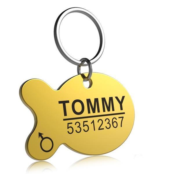 Personalised Pet Titanium Steel Tag Engrave Dog Name, Phone Number, Address, Photo