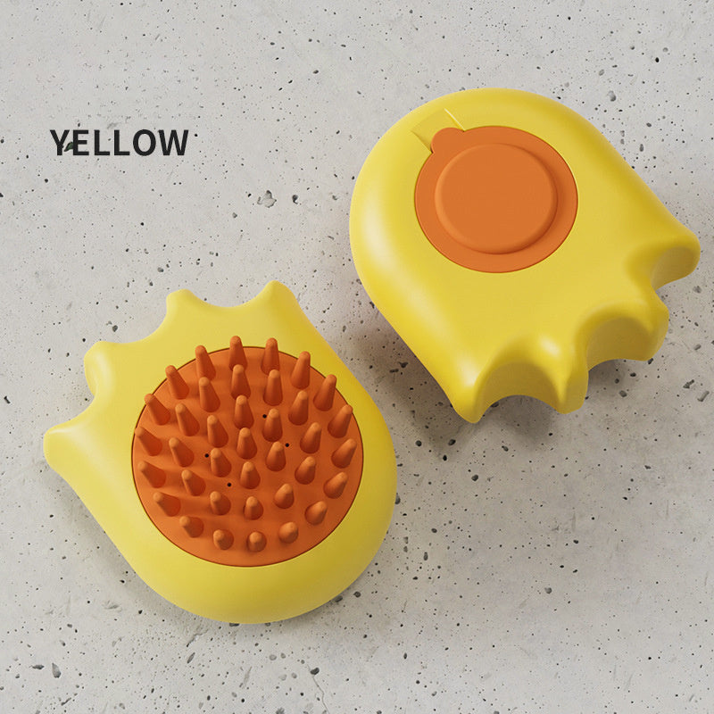 Pet Bath Massage Brush with Soap Dispenser